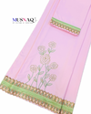 Blush Pink Rida with elegant Rose embroidery