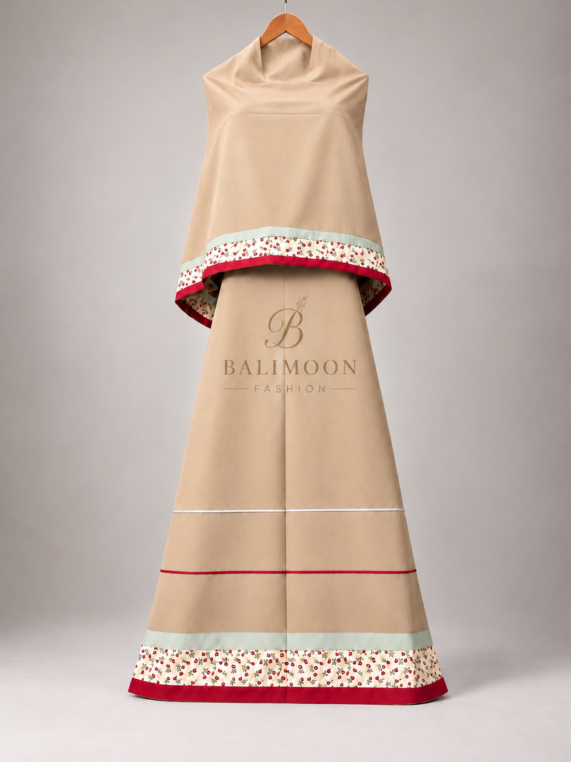 Neutral Beige casual panelling Rida