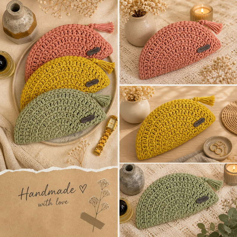 Crochet clutches