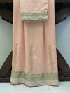 Peach cotton satin formal rida