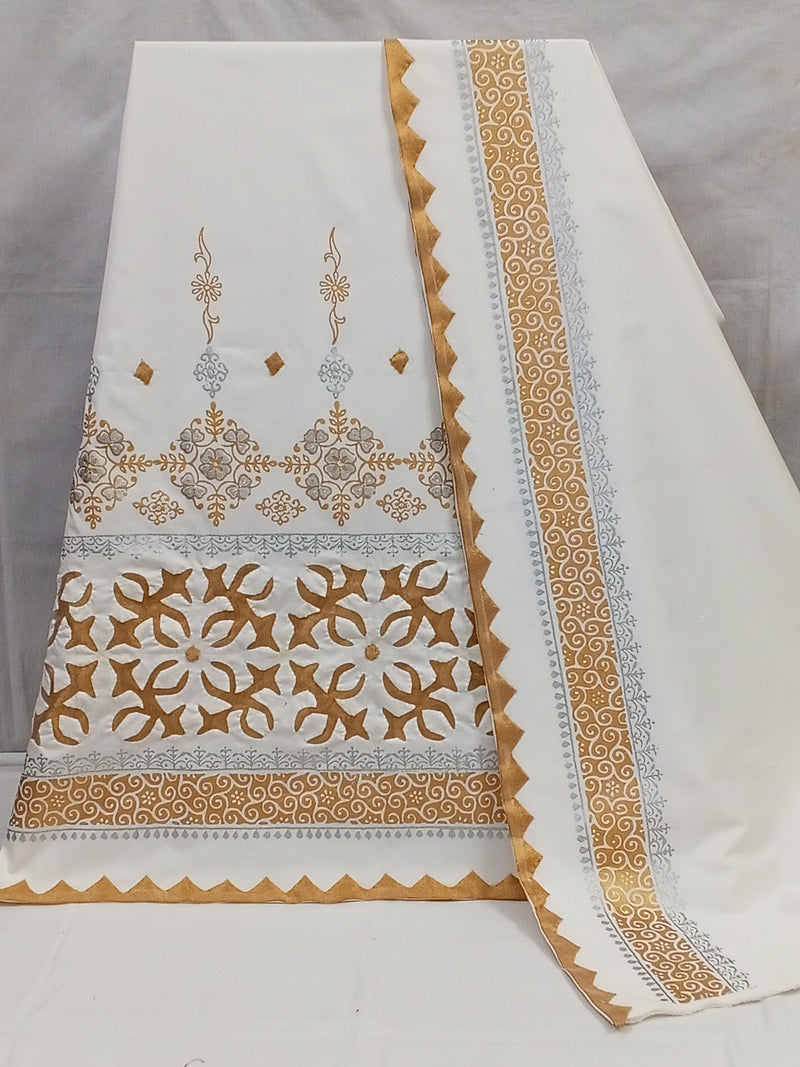 Golden silver ralli work rida