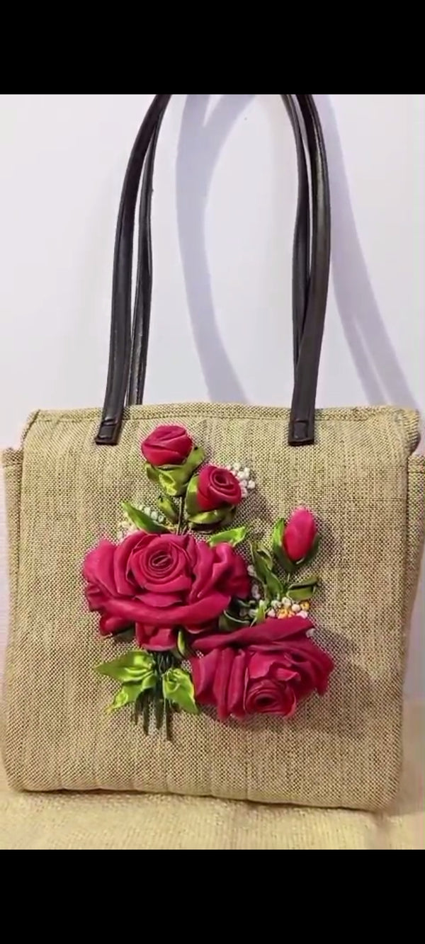 Ribbon Embroidery ToteBag