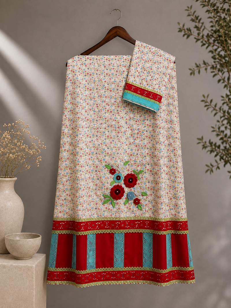 Chicken Floral Printed Rida