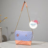 Embroidery cotton fabric with raw sling bag