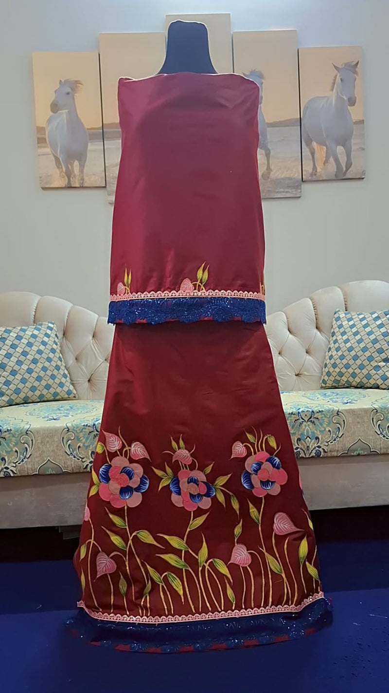 Raw Silk Hand Painted Rida