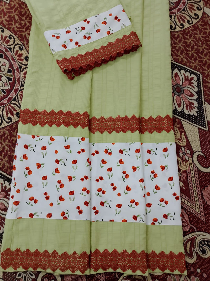 Pistachio Green Abaya Material Rida
