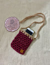 Crochet smartphone sling bag