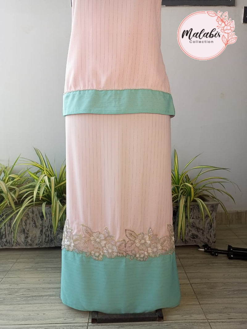 Abaya material with beautiful heavy lace