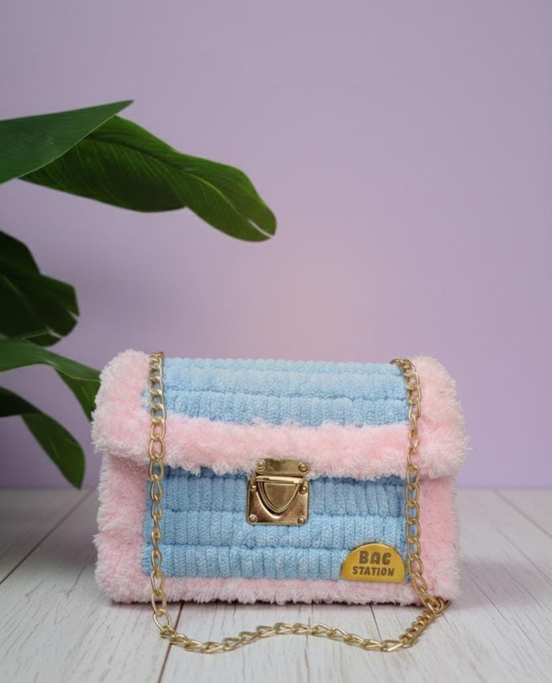 Cotton Candy bag (hand-stitched, crafting time 10-14 days)