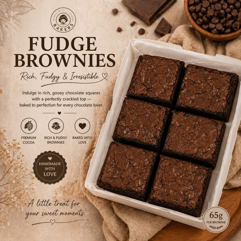 Fudge brownie box of 6