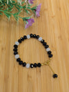 Monochrome Crystal Charm Bracelet with Gold Clasp