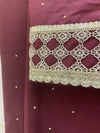 Maroon gold handwork formal rida