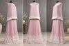 Ombré shade onion pink cutdana work rida