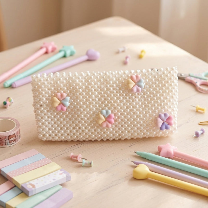 Cute beaded pencil pouch