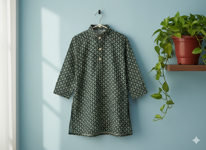 Green chicken kurta size 24