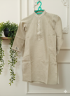 Golden festive kurta with embroidered horzintal stripes size 24