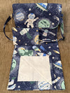 Kids quilted bag with non quilted masallah and pouch