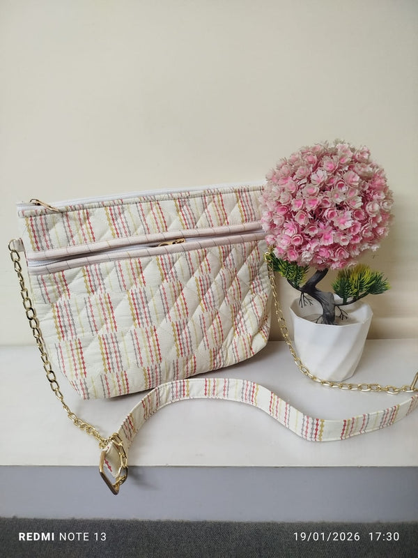 Offwhite double pocket bag