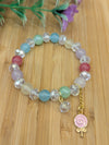 Handcrafted Pastel Crystal Charm Bracelets for Kids