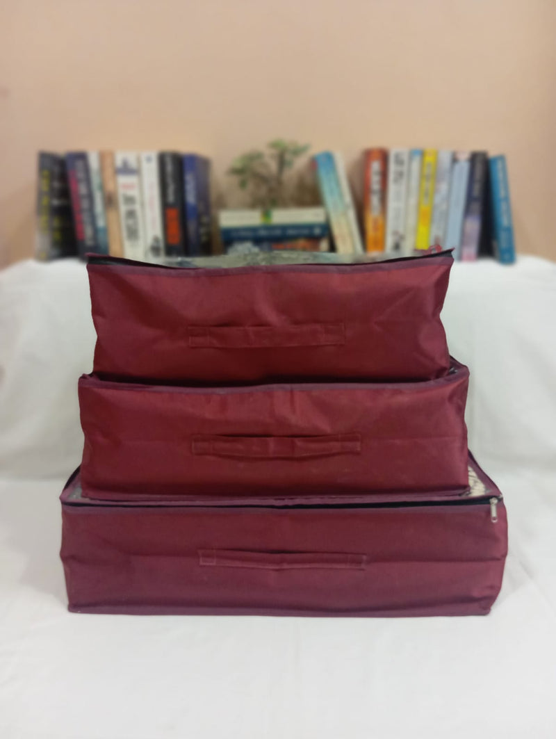 Maroon – 3 Piece Storage Set | Premium Finish