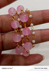 Pink Pearl‑Accent Gold Chain Bracelet – Trendy Elegance in Modern Accessory Design