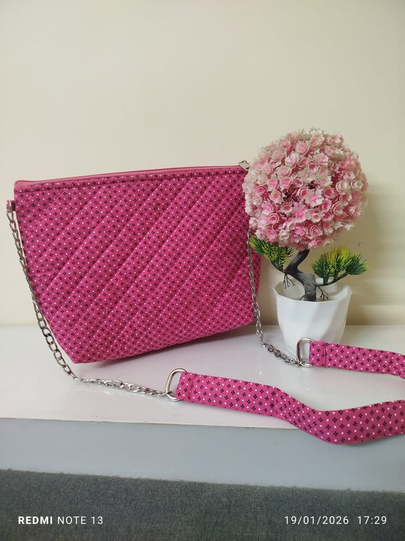 Pink & Black Flap bag