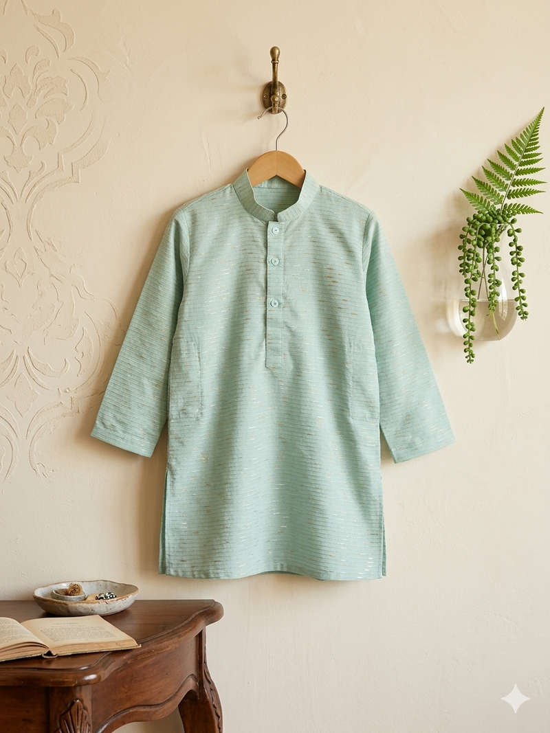 Green with embroidered stripes size 22