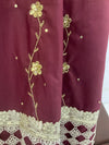 Maroon gold handwork formal rida