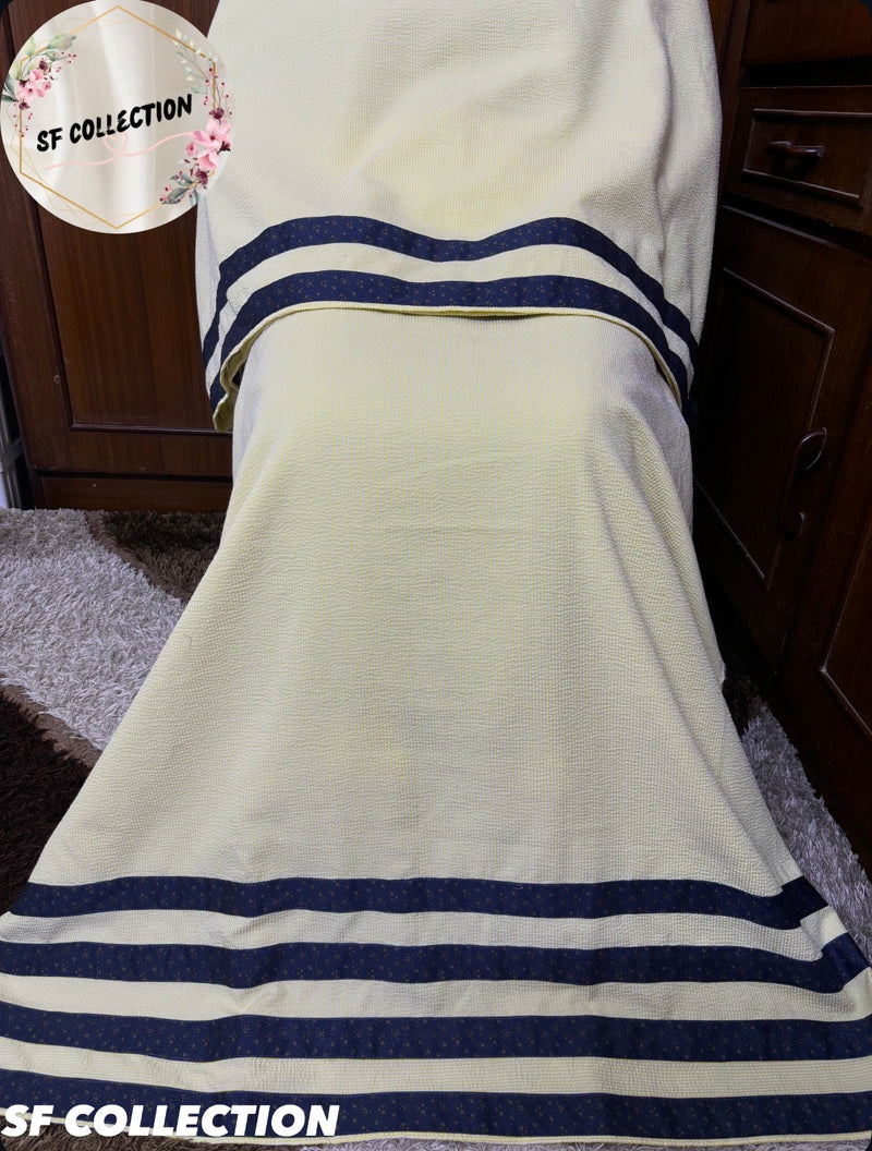 “Sunny Yellow Floral Panel Cheese Cotton Rida”