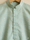 Green with embroidered stripes size 22
