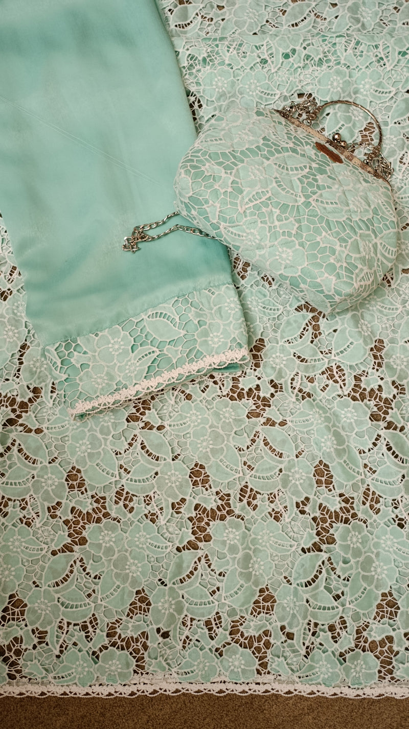 Mint green cutwork Rida