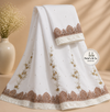 White glittery abaya rida