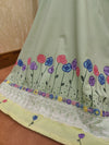 Light green Cheese Cotton Handpainted Rida