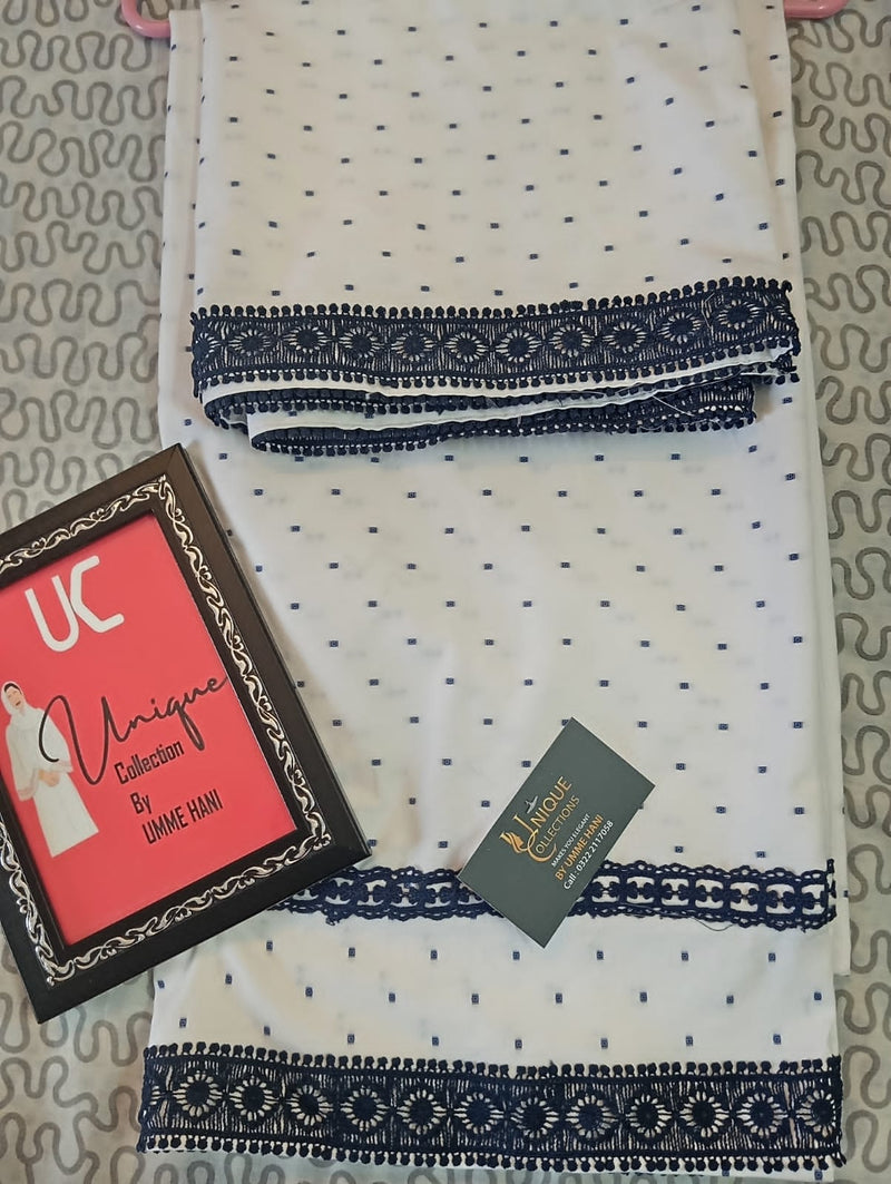 White and blue dotted rida