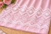 Pleated abaya fabric with sequence lace