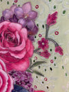 Green floral applique chicken rida