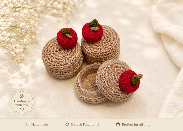 Crochet Mini containers (apple design)