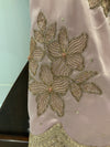 Pinkish velvet silk heavy wedding wear
