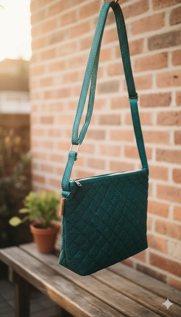 Green Silk Sequence Bag 💚✨