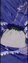 Crocheted rose potli bag