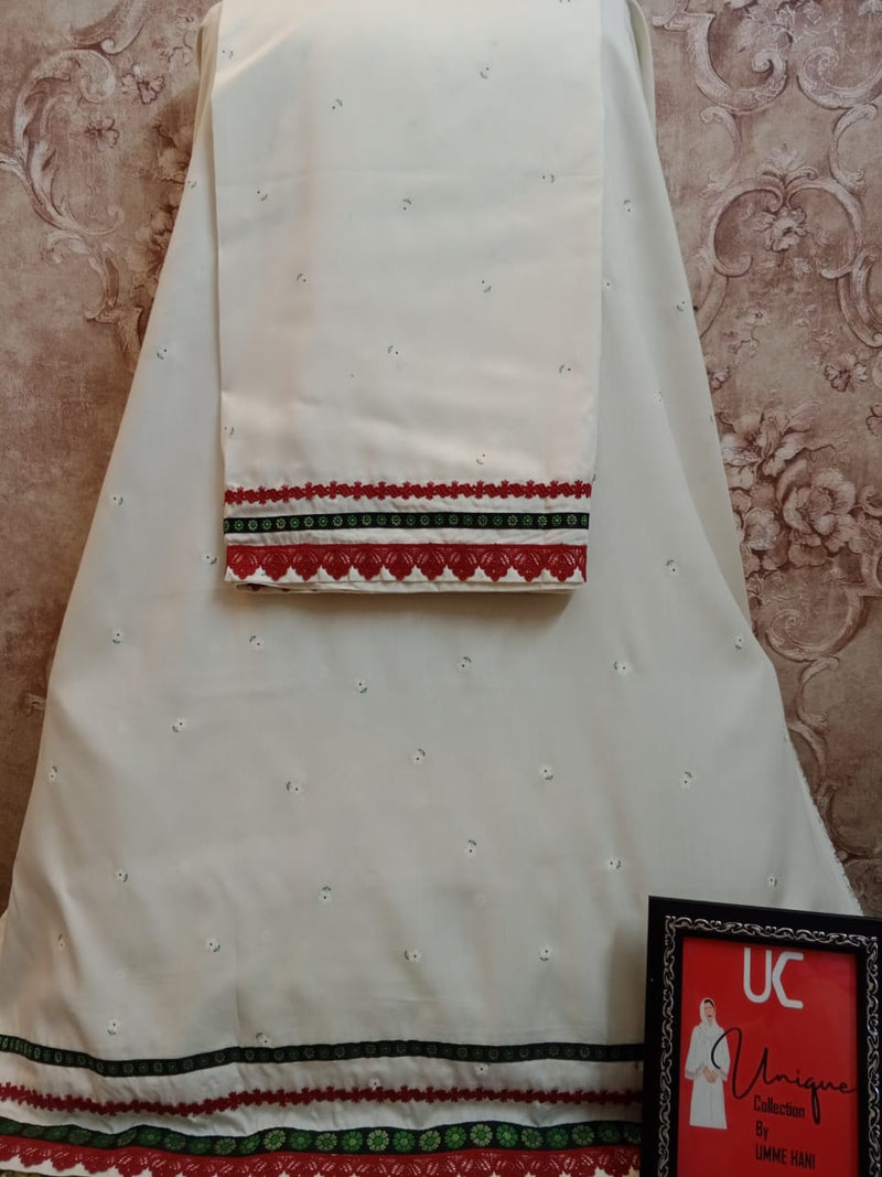 White flower printed rida