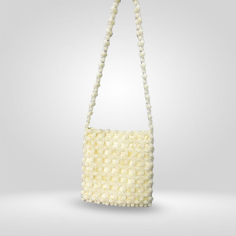 Beaded Long Handle Sling Bag