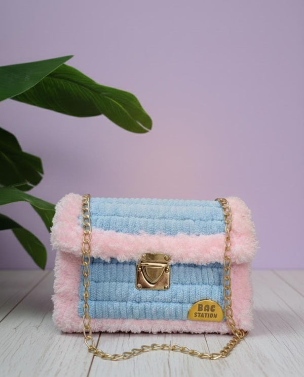 Cotton Candy bag (hand-stitched, crafting time 10-14 days)