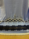 Royal Blue Velvet Silk Aari Work Rida