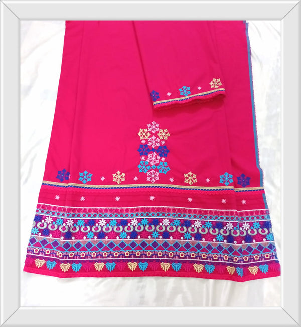 Hot Pink with Sindhi work
