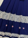 Royal blue embroidered rida