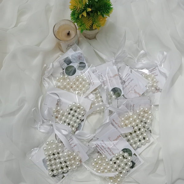 Beaded heart-shaped keychain