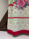 Green floral applique chicken rida
