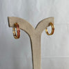 Ruby Crystal Filigree Hoop Earrings