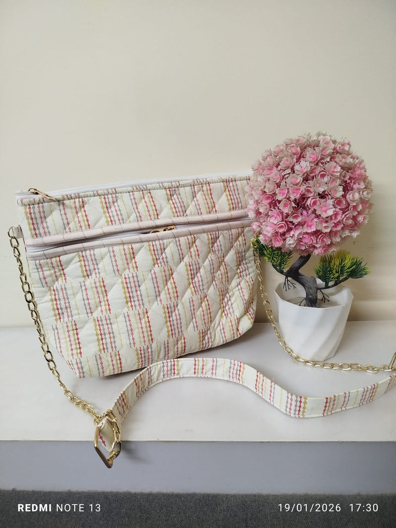 Offwhite double pocket bag